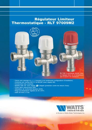 RÃƒÂ©gulateur Limiteur Thermostatique - RLT 97009M2 - Watts Industries