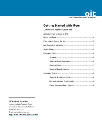 Getting Started with iPeer - Office of Information Technologies ...