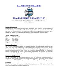 palm beach breakers travel hockey organization 2011-2012 season ...