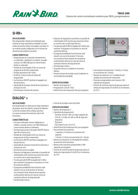 Sistemas de Control Centralizados - Rain Bird IbÃ©rica