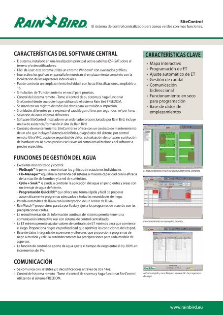 Sistemas de Control Centralizados - Rain Bird IbÃ©rica