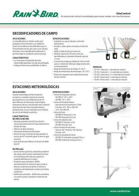 Sistemas de Control Centralizados - Rain Bird IbÃ©rica