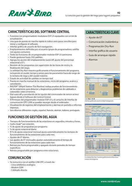 Sistemas de Control Centralizados - Rain Bird IbÃ©rica