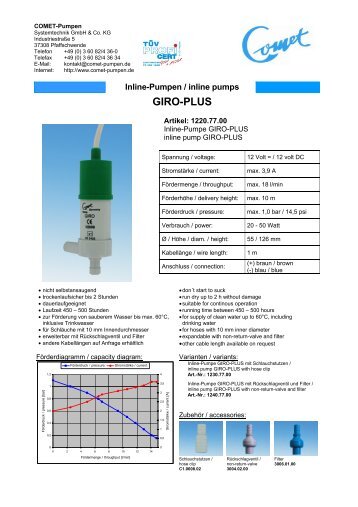 GIRO-PLUS - COMET-PUMPEN Systemtechnik