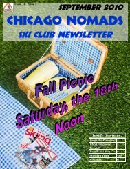 September Newsletter - Chicago Nomads Ski Club