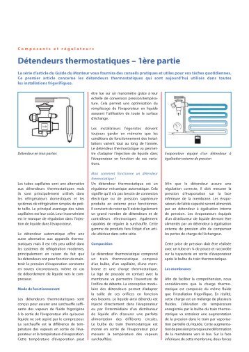 DÃ©tendeurs thermostatiques â 1Ã¨re partie - Danfoss