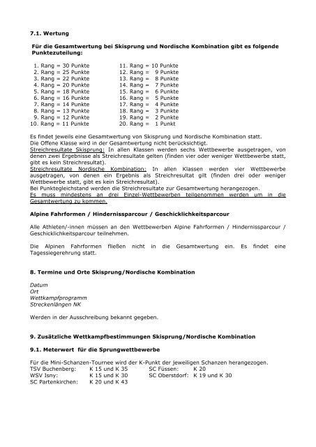 Regelement 2013 / 2014 - 28. Möbel Löffler Mini - Schanzen - Tournee