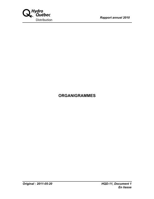 HQD-11, document 1 - Organigrammes