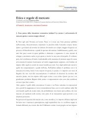 Etica e regole di mercato - Tocqueville-Acton
