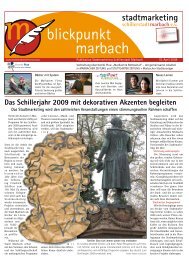 Blickpunkt Marbach - Stadtmarketing Schillerstadt Marbach eV