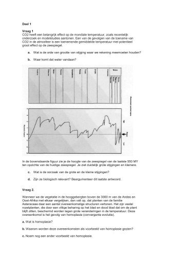 Oefententamen Evolutie en Biodiversiteit 2012