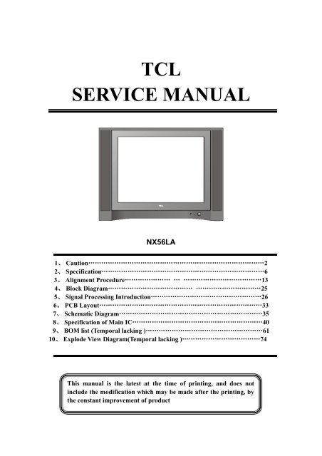 TCL SERVICE MANUAL - Tecnicosaurios