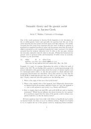 Semantic theory and the gnomic aorist in Ancient Greek - Nijmegen ...