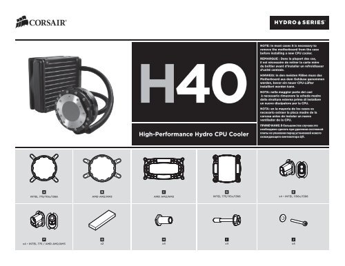 Hydro Series H40 QSG - Corsair