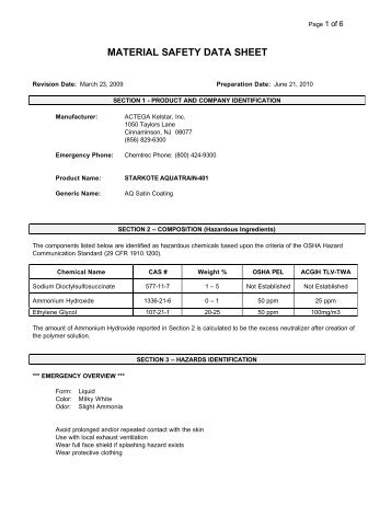 MSDS/FS