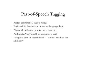 Part-of-Speech Tagging