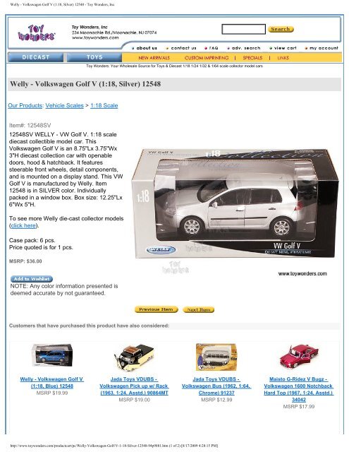 toy wonders diecast cars
