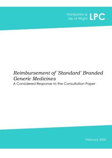 0503 Branded Generic Medicines - Hampshire and Isle of Wight LPC