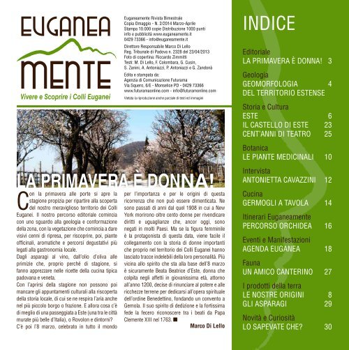 Rivista Euganeamente Colli Euganei Marzo Aprile 2014