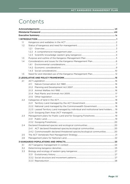 Kangaroo Managment Plan - Territory and Municipal Services - ACT ...