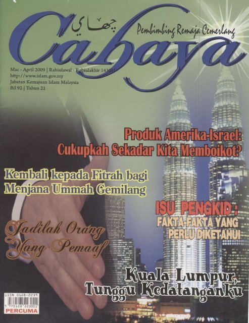 MAC/APRIL 2009 ~ CAHAYA  - Jabatan Kemajuan Islam Malaysia