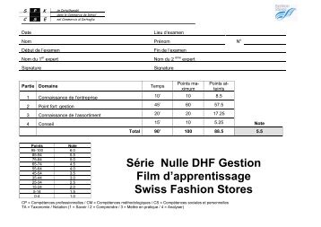 GCD gestion série 0 - Swiss Fashion Stores