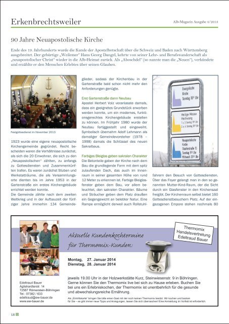 Alb Magazin - Ausgabe Heidengraben 4/2013