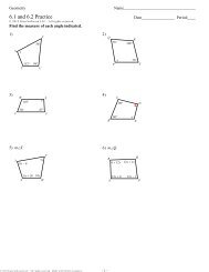 Geometry - 6.1 and 6.2 Practice