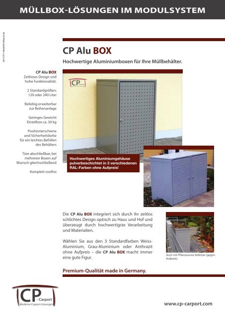 Download CP Alu BOX-Prospekt - CP-CARPORT