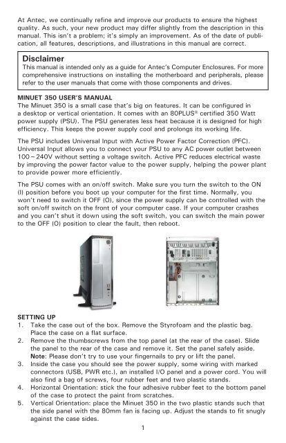 Minuet 350 - Antec