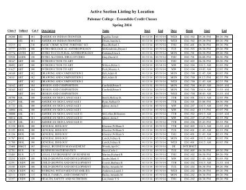 Spring Semester 2013 - Palomar College