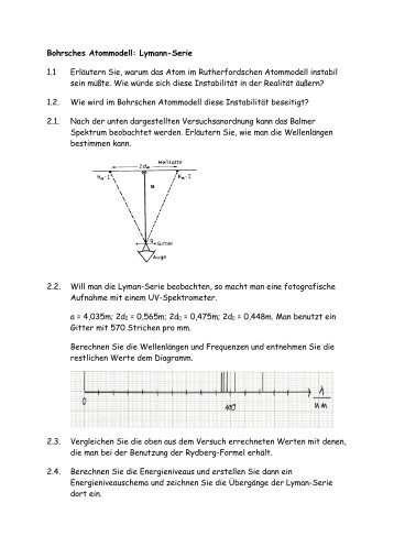 Bohrsches Atommodell, Lymann Serie - Scuffil.de