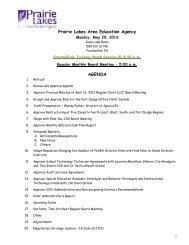 Board Packet - Prairie Lakes Area Education Agency