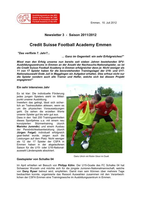 Credit Suisse Football Academy Emmen