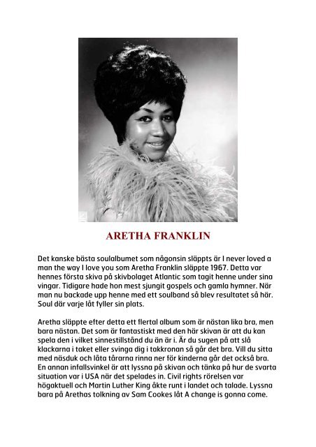 ARETHA FRANKLIN