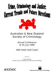 Crime, criminology and justice : current trends and future ... - ANZSOC