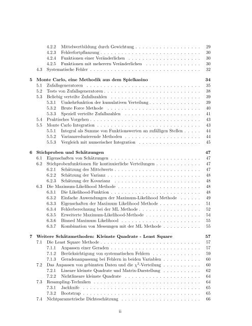 Praktische Datenanalyse in der Experimentalphysik ...