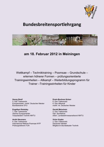Bundesbreitensportlehrgang am 18. Februar 2012 in Meiningen