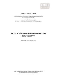 NATEL-C, das neue Autotelefonnetz der ... - Stiftung HAMFU