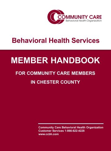 MEMBER HANDBOOK - Community Care Behavioral Health