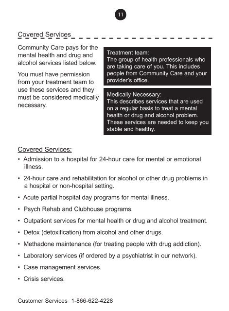 MEMBER HANDBOOK - Community Care Behavioral Health