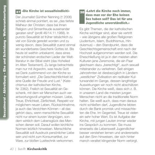 Betrifft: Kirchenkritik - Katholisches Dekanat Pforzheim