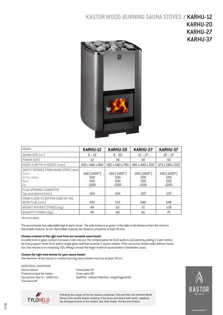 kastor wood-burning sauna stoves /karhu-12 karhu-20 karhu-27 ...