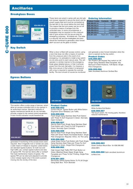 C-CURE Product Catalogue Issue 1