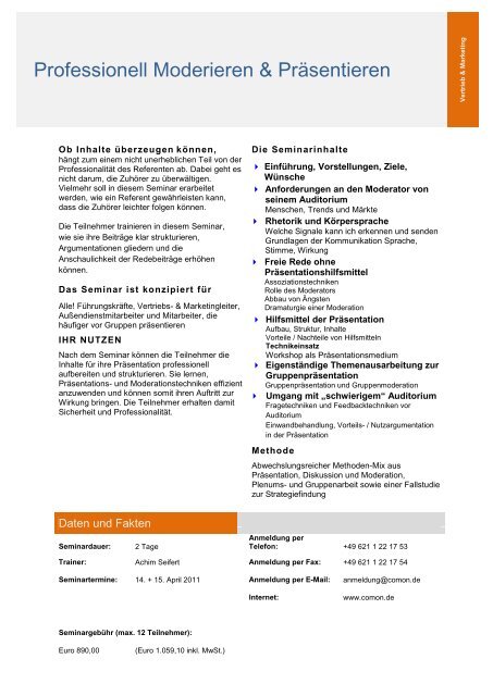 Professionell Moderieren Prasentieren Com On Business