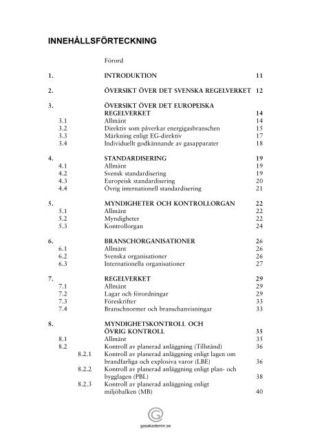 Energigaser - Regelverk och standarder - SGC