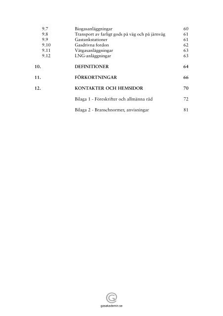 Energigaser - Regelverk och standarder - SGC