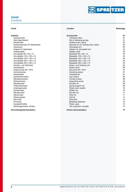 ALUMESS - Spannsysteme, Aufspannvorrichtungen für Messmaschinen - Spreitzer, Gosheim