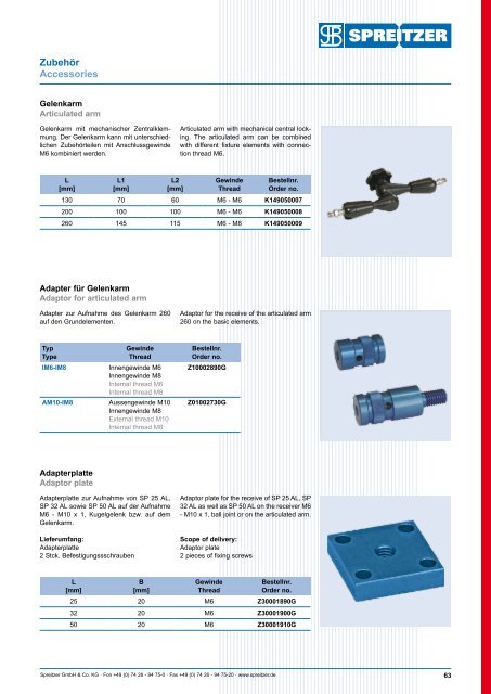 ALUMESS - Spannsysteme, Aufspannvorrichtungen für Messmaschinen - Spreitzer, Gosheim