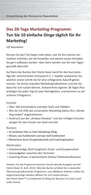 Workshops und Seminare